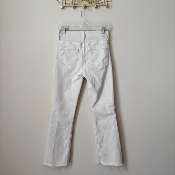 Mother The Insider Jeans Crop Step Fray Sz 27 Cream Puffs - Picture 5 of 10